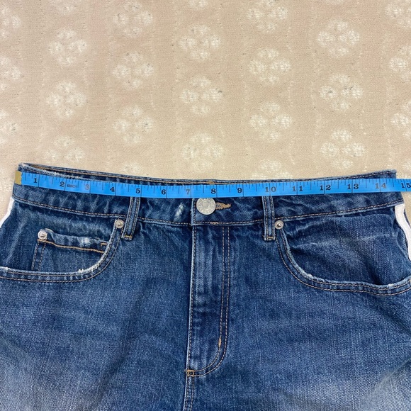Garage Distressed Denim Cut Off High Rise Festival Shorts - Picture 2 of 3